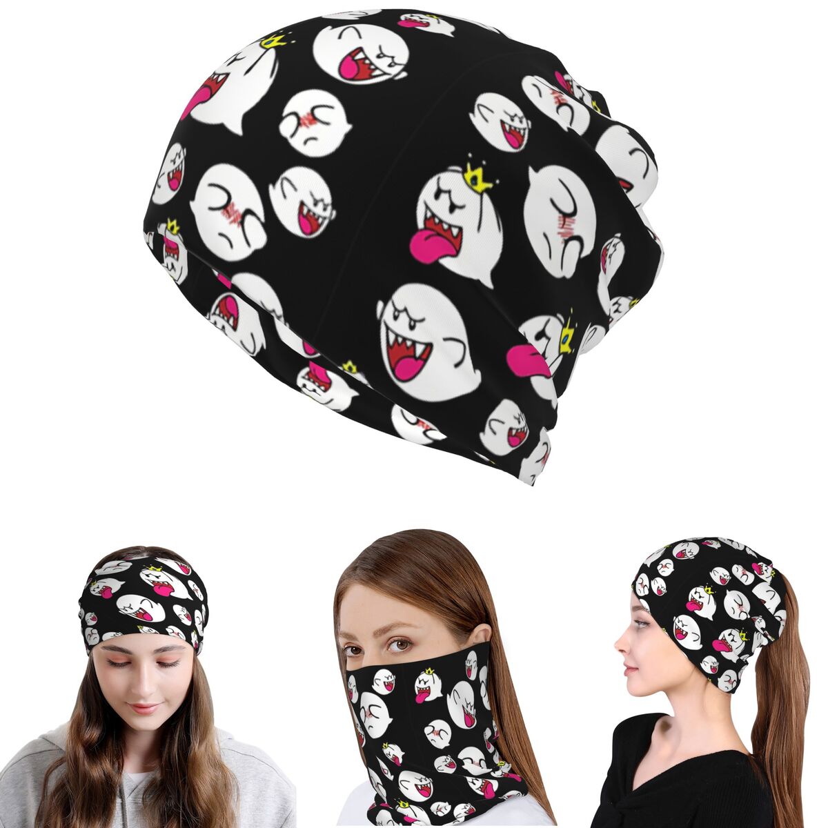 King Boo Bandana Neck Gaiter M - Knit Beanie Hat Warm 评论和价格