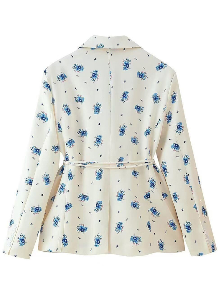 FSMG Elegant Flower Printed Lo - Down Jacket Packable 评论和价格