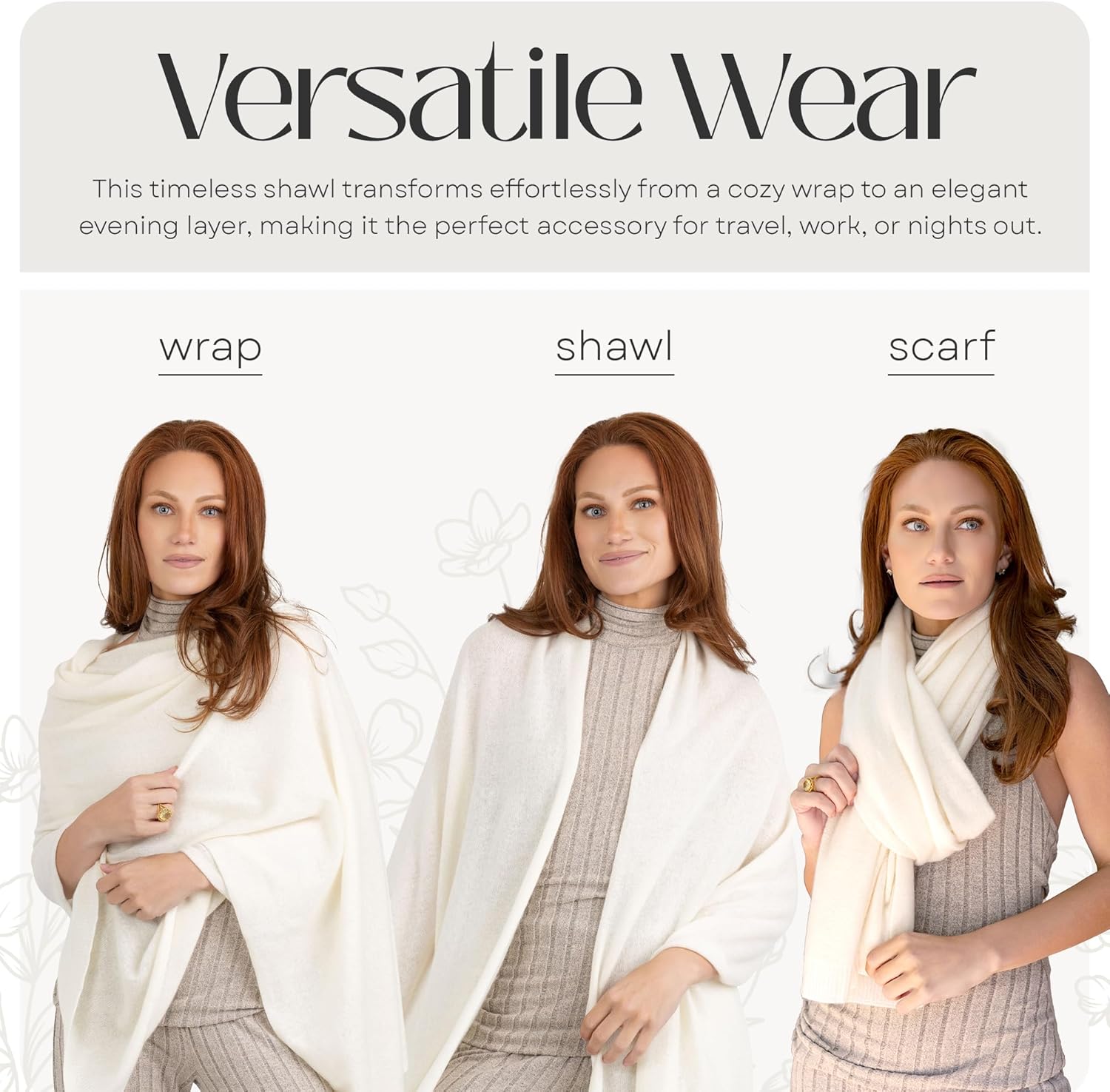 Extra Large Cashmere Knitted W - Shawl Wrap Winter 评论和价格
