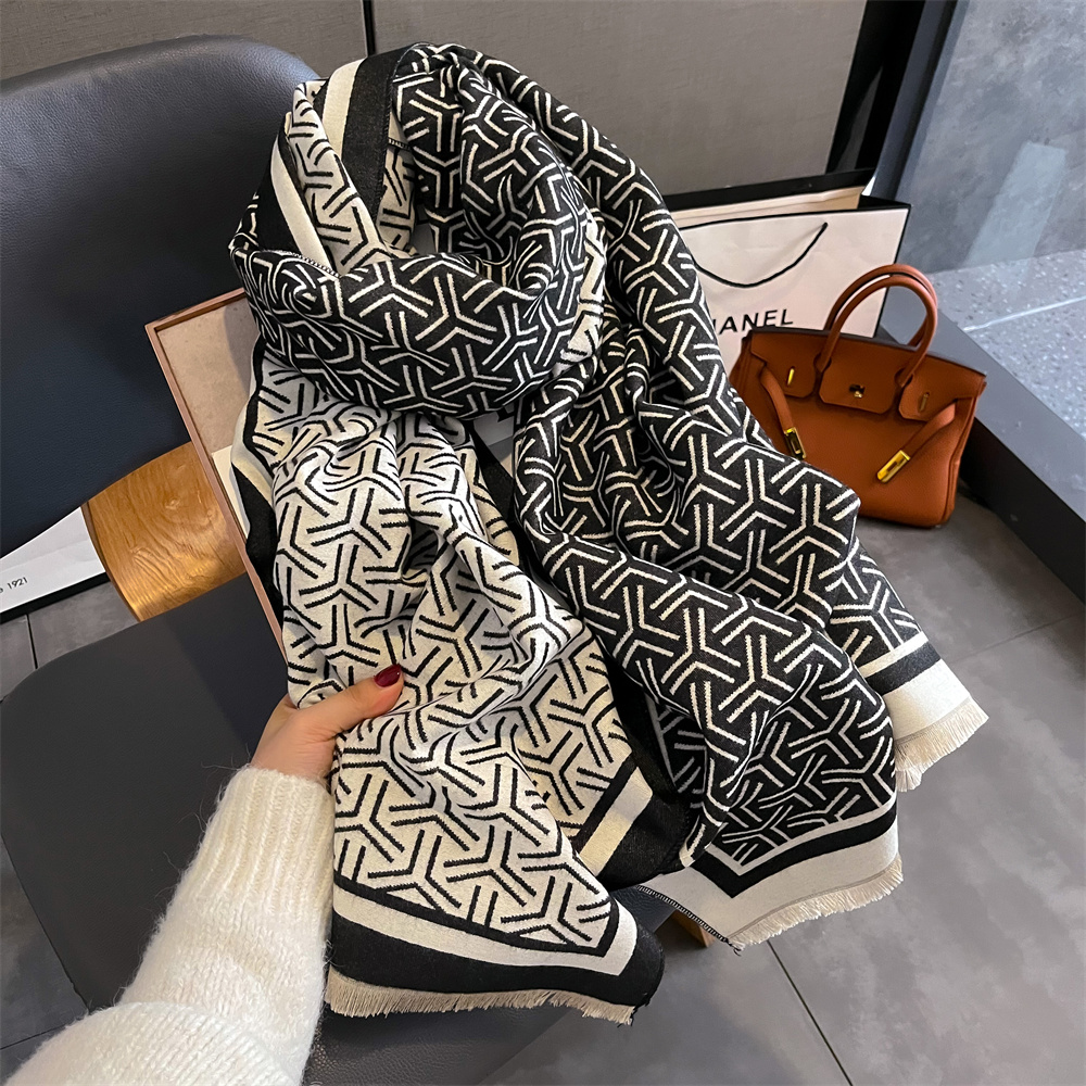 Luxury Cashmere Stripe Scarf W - Cashmere Pashmina Wrap 评论和价格