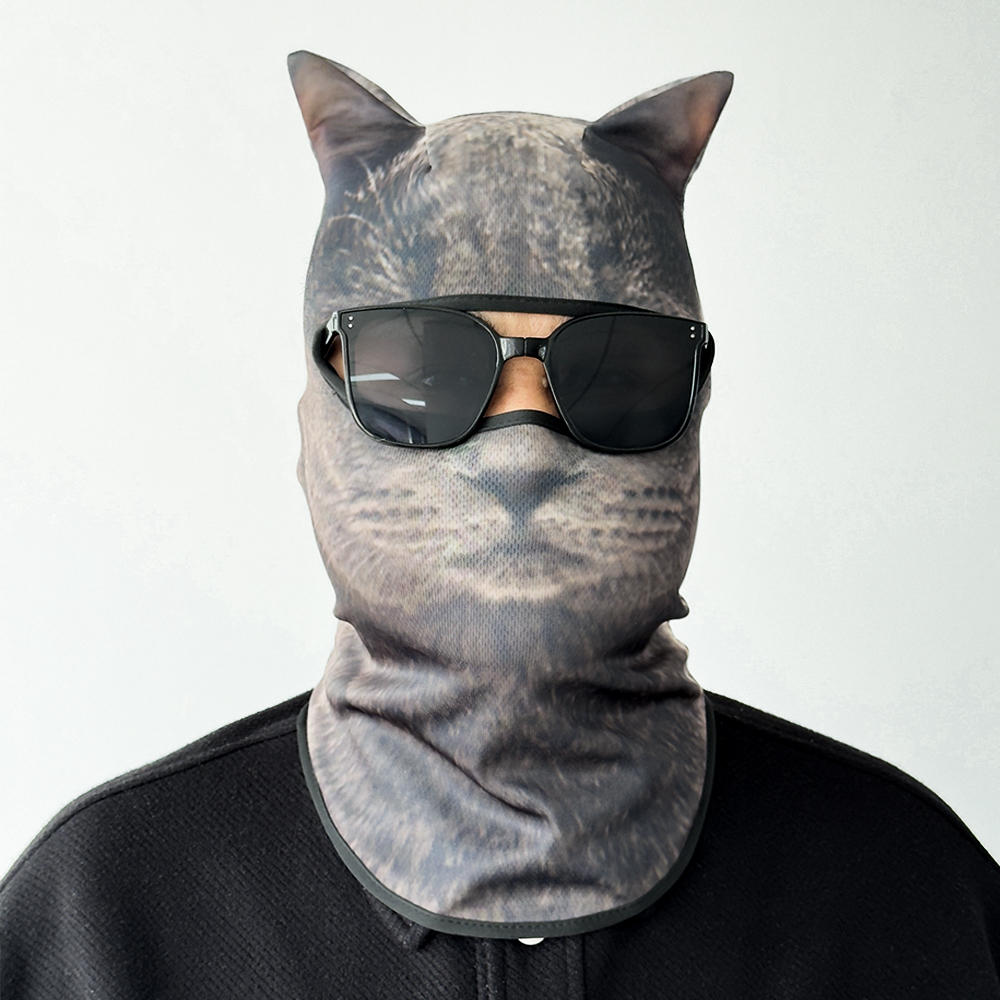 3D cat animal skiing Balaclava - Balaclava Ski Mask 评论和价格