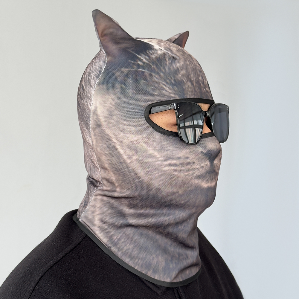 3D cat animal skiing Balaclava - Balaclava Ski Mask 评论和价格