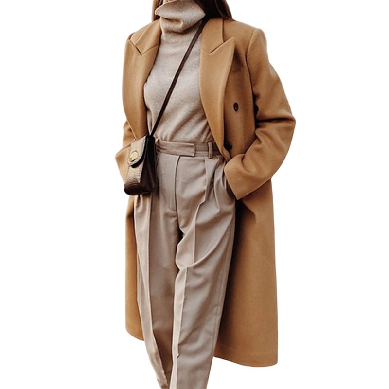 A24F-Womens Long Wool Coats Fa - Wool Coat Peacoat 评论和价格