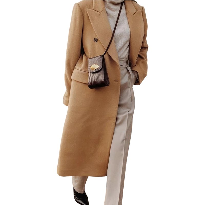 A24F-Womens Long Wool Coats Fa - Wool Coat Peacoat 评论和价格