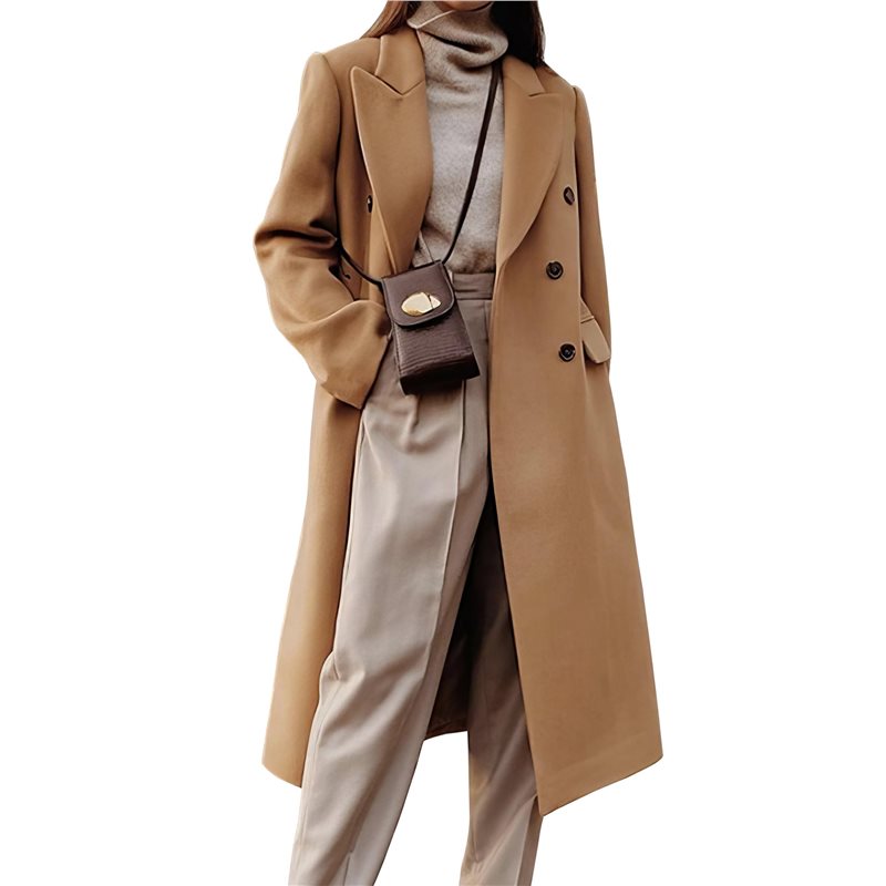 A24F-Womens Long Wool Coats Fa - Wool Coat Peacoat 评论和价格