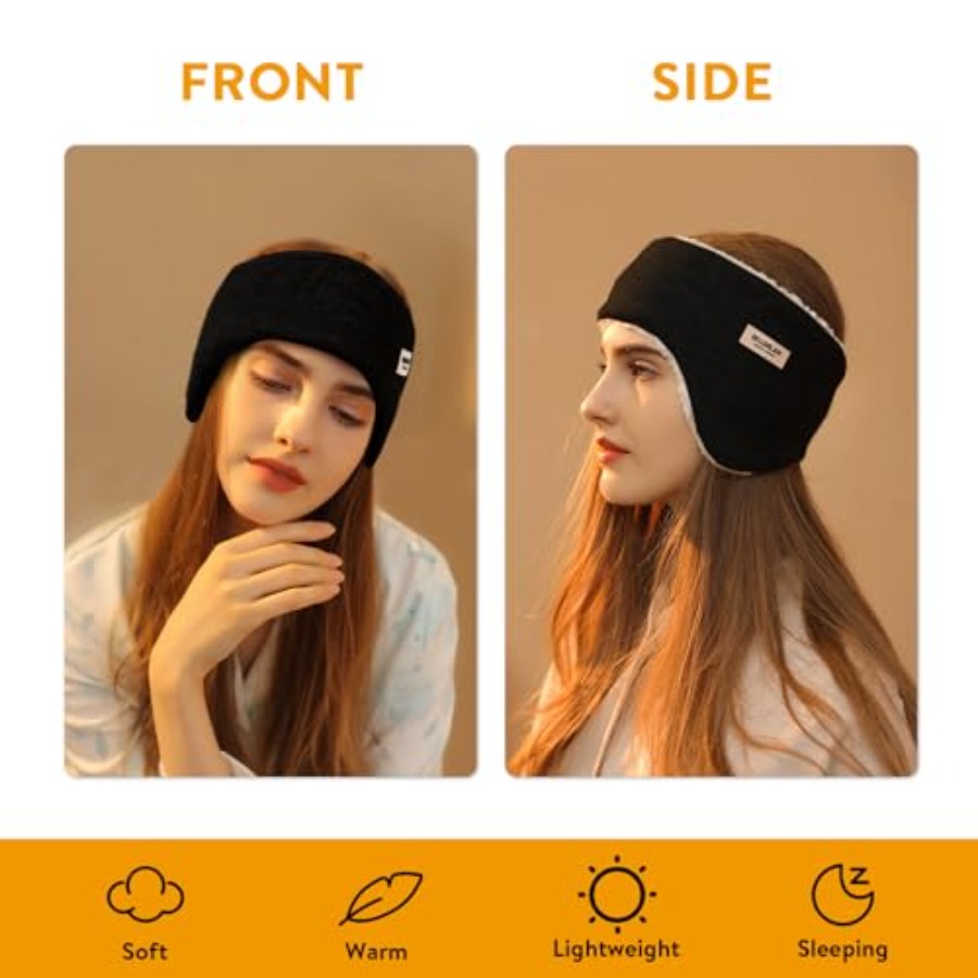 Ear Warmer Fuzzy Fleece Lined  - Winter Headband Fleece 评论和价格