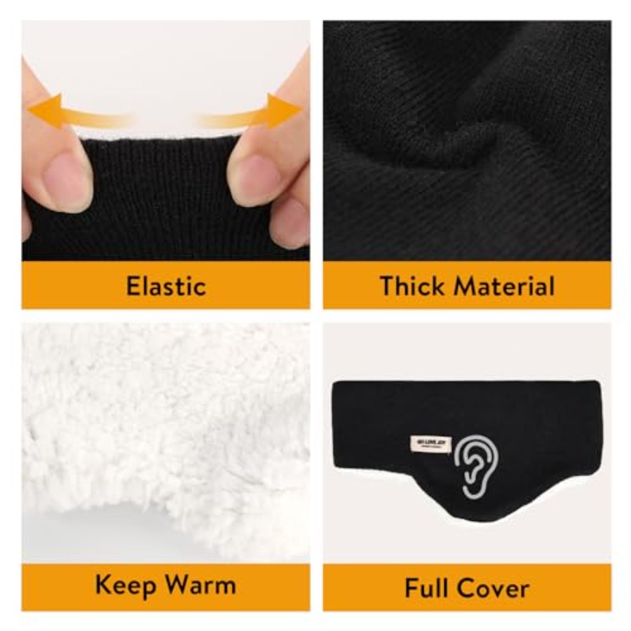 Ear Warmer Fuzzy Fleece Lined  - Winter Headband Fleece 评论和价格