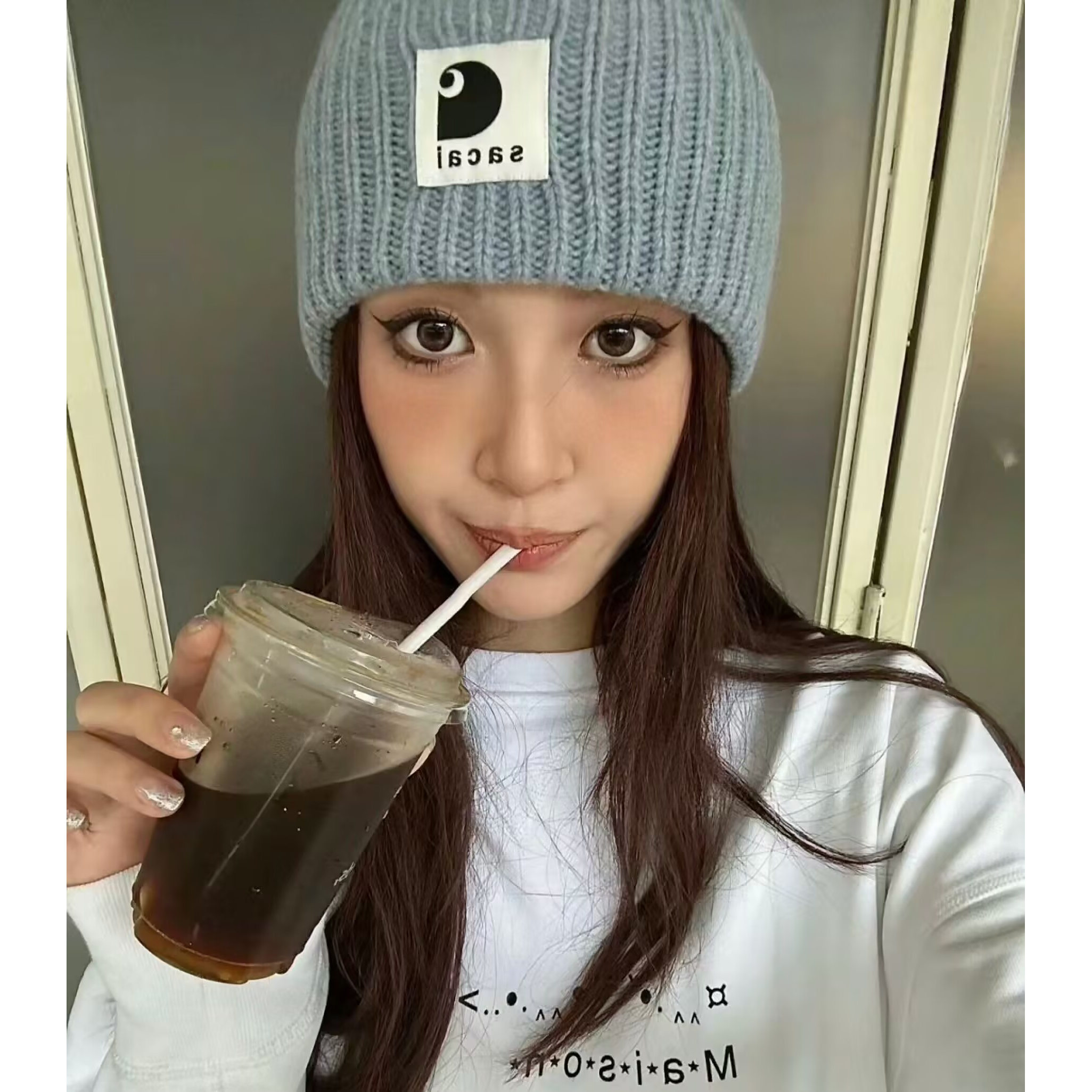 Vuu Sacai Collaborative Patchw - Knit Beanie Hat Warm 评论和价格