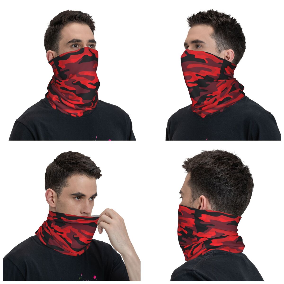 Militaryy Red Camouflage Banda - Neck Gaiter Fleece 评论和价格